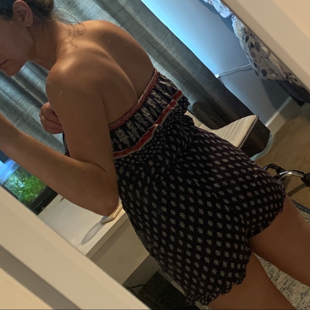 Strapless romper